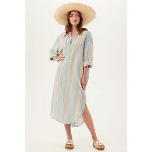 MR TURK by TRINA TURK Reyes Caftan ~ Multi-Color Striped Print Small/Medium NWT